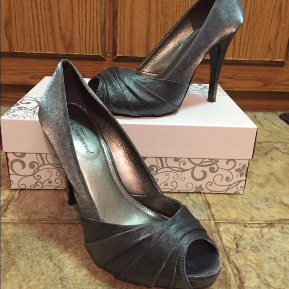 Silver Peep Toes